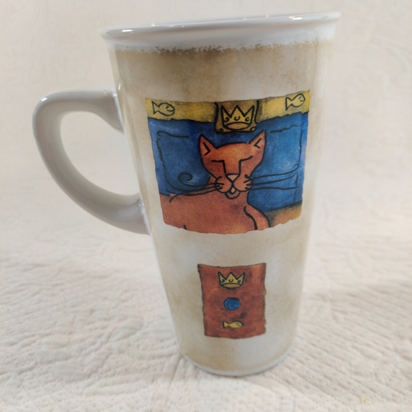 🐾 Aline Gauthier Cat & Fish And Playing With Mouse Design Dinner Coffee Mug - Picture 5 of 12